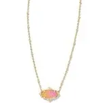 Kendra Scott | &quot;14k Gold-Plated Drusy Stone 19&quot;&quot; Adjustable Pendant Necklace - Sunrise Ombre Drusy&quot; | Realry