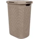 Mind Reader 60 Liter Laundry Basket, Metallic Brown