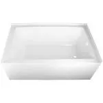 Kingston Brass VTAP603622R Aqua Eden 60-Inch Acrylic Alcove Tub with Right Hand Drain White