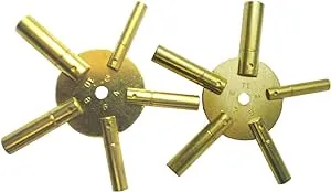 Brass Blessing : Master Key for All Ship Clock - Brass - Total 10 Prong in Two Piece Even/Odd (5025)