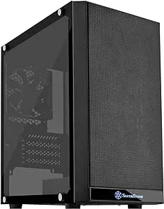 SilverStone Precision Series PS15 SST-PS15B-G Black Steel / Plastic / Tempered Glass Micro ATX Tower Computer Case