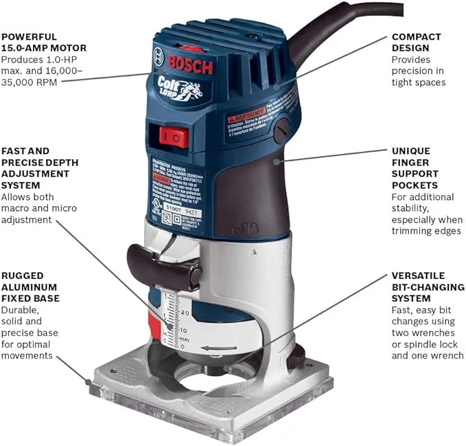 Bosch PR20EVS - Colt Electronic Variable-Speed Palm Router