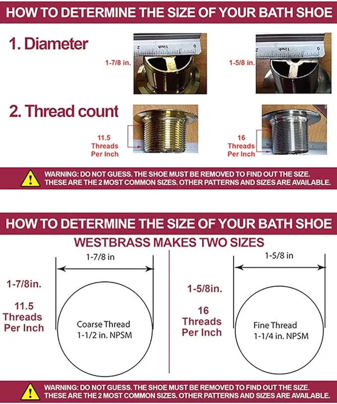 Westbrass 593244-07 White 1-1/2 in. Tubular Tip Toe Bath Waste - Satin Nickel