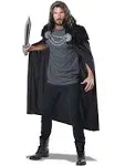 Wolf Clan Warrior Cape - Medieval - Black - Costume - Adult