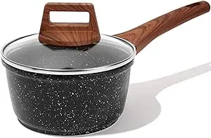 Eslite Life 1.5 Quart Sauce Pan with Lid Nonstick Small Soup Pot, Compatible with All Stovetops (Gas, Electric & Induction), PFOA Free