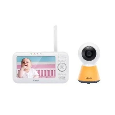 VTech - 5" Video Baby Monitor w/Adaptive Night Light - White