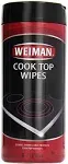 WEIMAN GLASS COOK TOP CLEANER &amp; POLISH Wipes ~Clean Shine Protect RANGE TOP 30ct