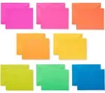 Single Panel Blank Cards with Envelopes, Neon Rainbow Colors (100-Count)