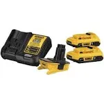 DEWALT 20V MAX Battery Adapter Kit, 18V to 20V, 2 Batteries and Charge