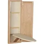 Household Essentials 18200-1 Stowaway In-Wall Ironing Board-Unfinished Oak