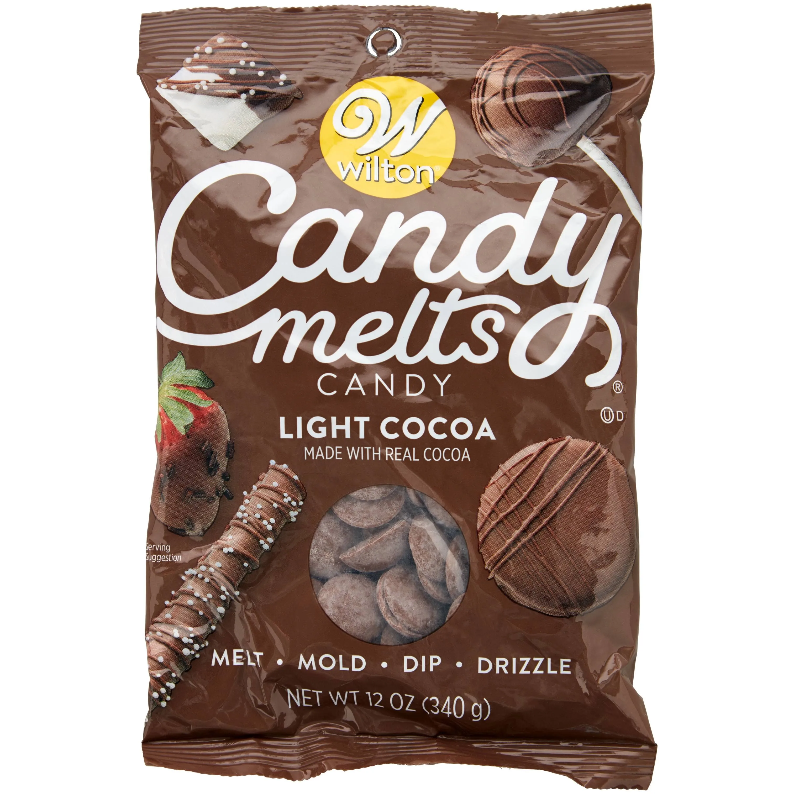 Wilton Candy Melts, Light Cocoa - 12 oz