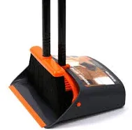 TreeLen Dustpan and Broom/dustpan Cleans Broom Combo with 52" Long Handle for Home Kitchen Room Office Lobby Floor Use