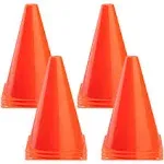 CARTMAN Plastic Training Cones (Set of 12 Pack 9&#034;) Agility Soccer Football