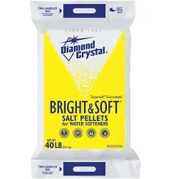 Diamond Crystal Water Softener Salt Pellets, White - 40 lb bag