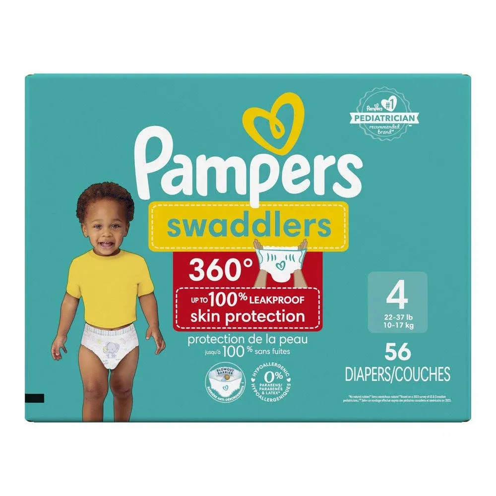 Pampers Swaddlers 360 Diapers - Size 4 56 ct