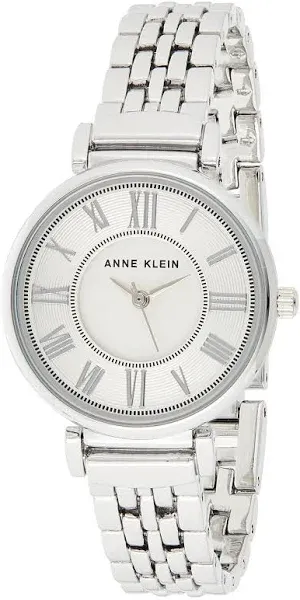 Anne Klein Women&#039;s AK/2159SVSV Silver-Tone Bracelet Watch