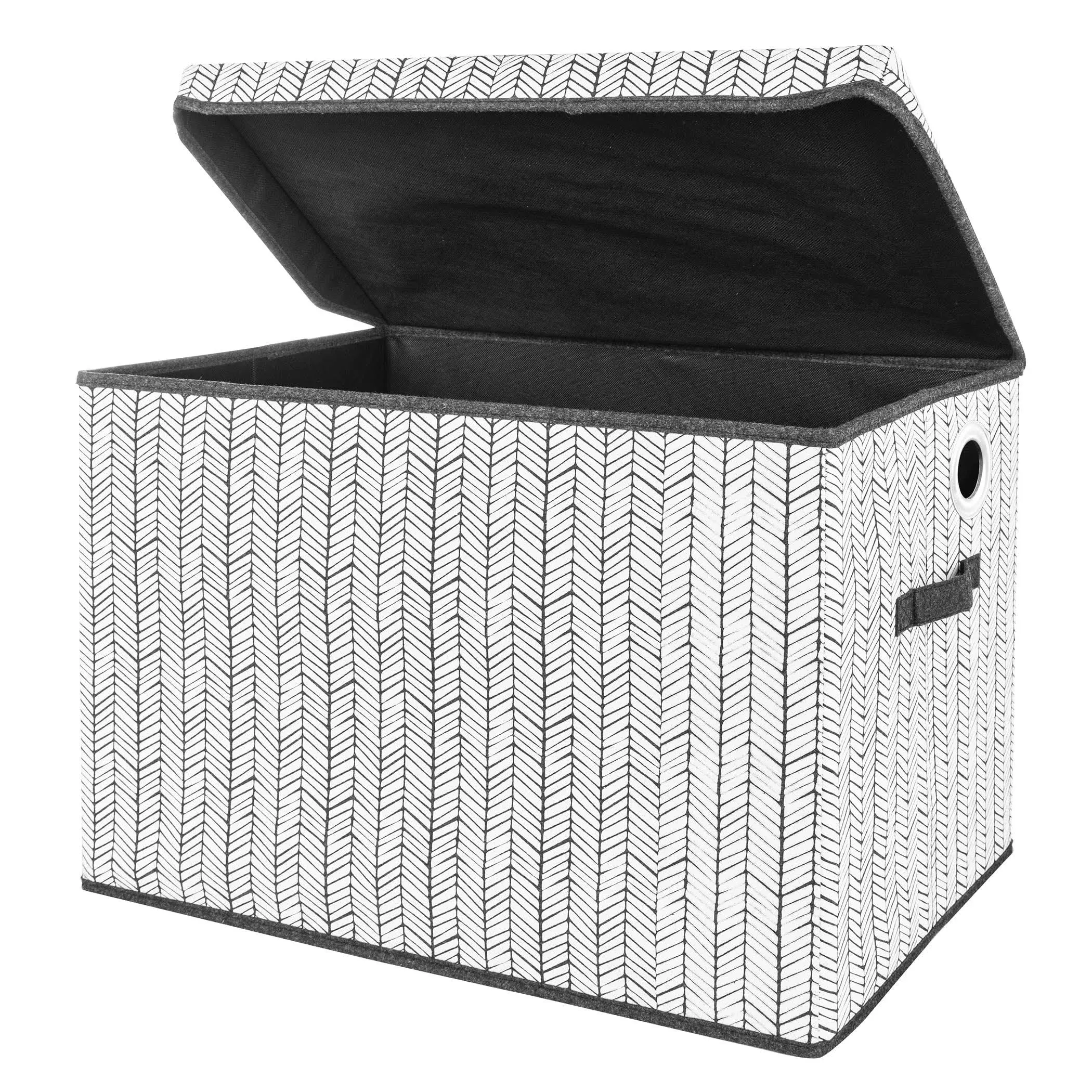 Sammy & Lou Herringbone Felt Toy Box