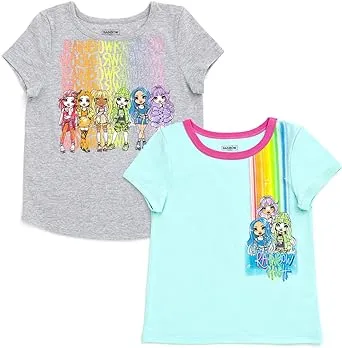 Rainbow High Avery Styles Karma Stella Little Girls 2 Pack T-shirts Blue / Gray 5