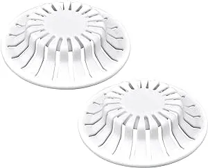 DANCO Universal Bathroom Sink Suction Cup Hair Catcher Strainer and Snare | For Pop-Up Stoppers | White | 2 Pack (10769)