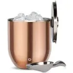 Stainless Steel Ice Bucket with Lid and Scoop – Gold