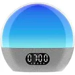 WiiM Wake-up Light, Alexa Built-in, Unlimited Sound Choices, All-in-One Sunrise Alarm Clock, Sound Machine, Sleep Routines and More -Sea Blue Green