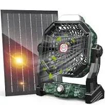 Drchop 10400mAh Solar Fan