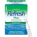 Refresh Plus Lubricant Eye Drops Single-Use Containers - 50 ct