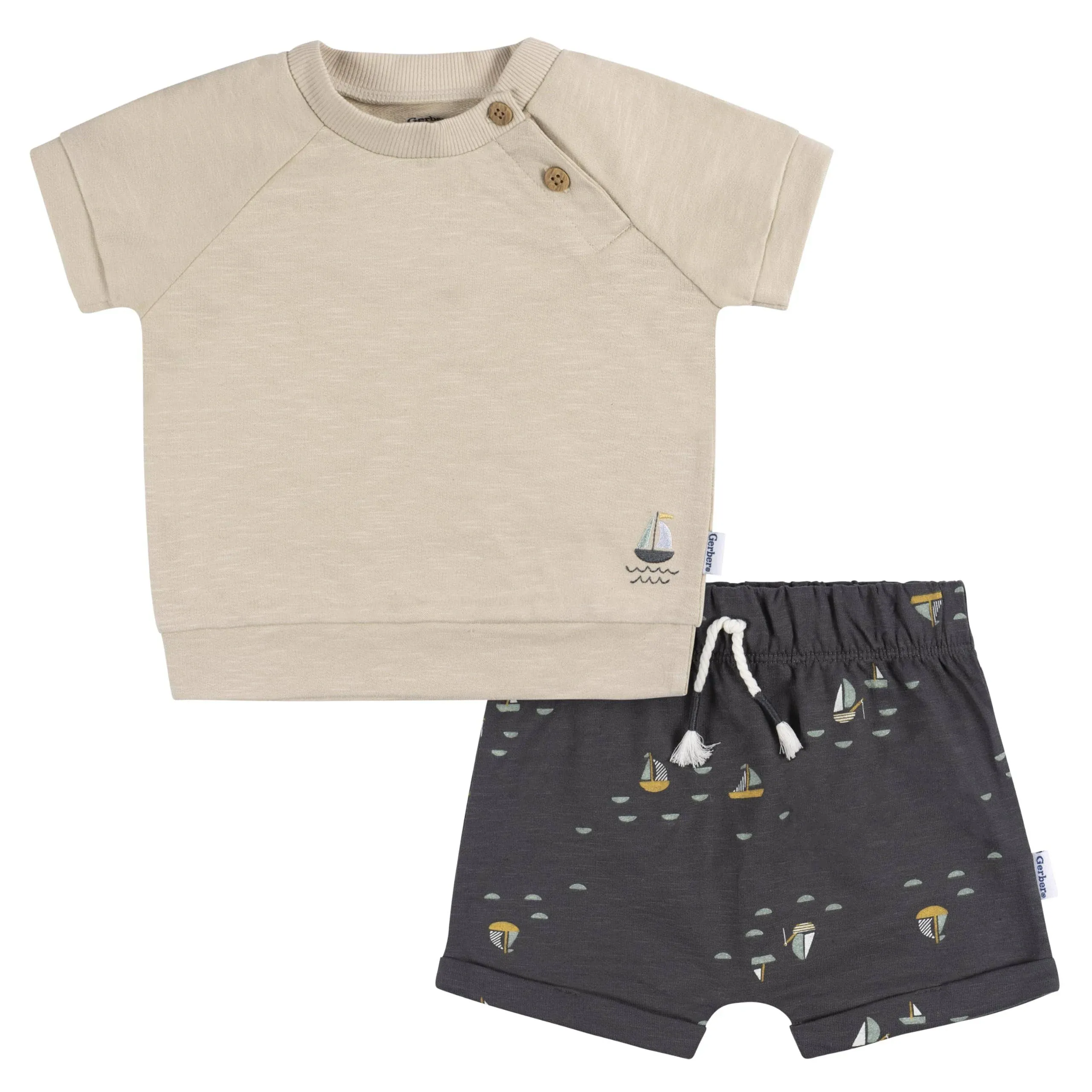 Gerber Baby Boys' T-Shirt and Shorts Set