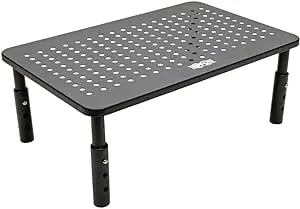 Tripp Lite Computer Monitor Stand, Adjustable Height, 14 x 9 in., Metal, Black (MR1411M)