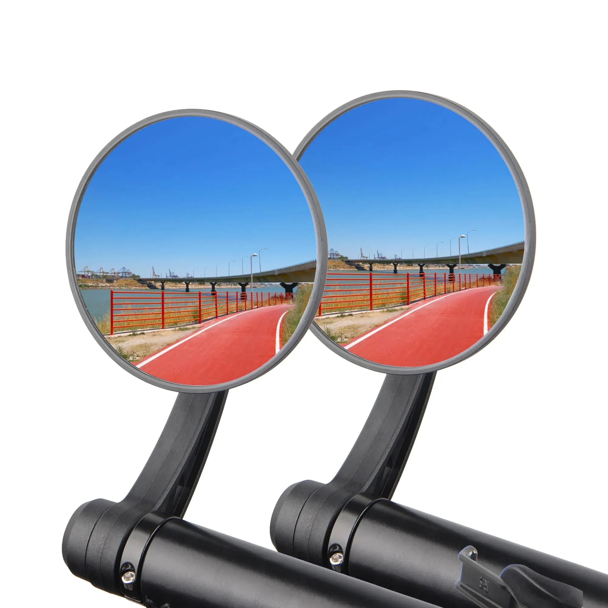 RUTVEING Bike Mirrors, Handlebar End Mirror, Rotatable And Adjustable Wide Angle Bicycle Mirror for Handlebars End Mount Safe Clear E-Bike Glass Side Mirror