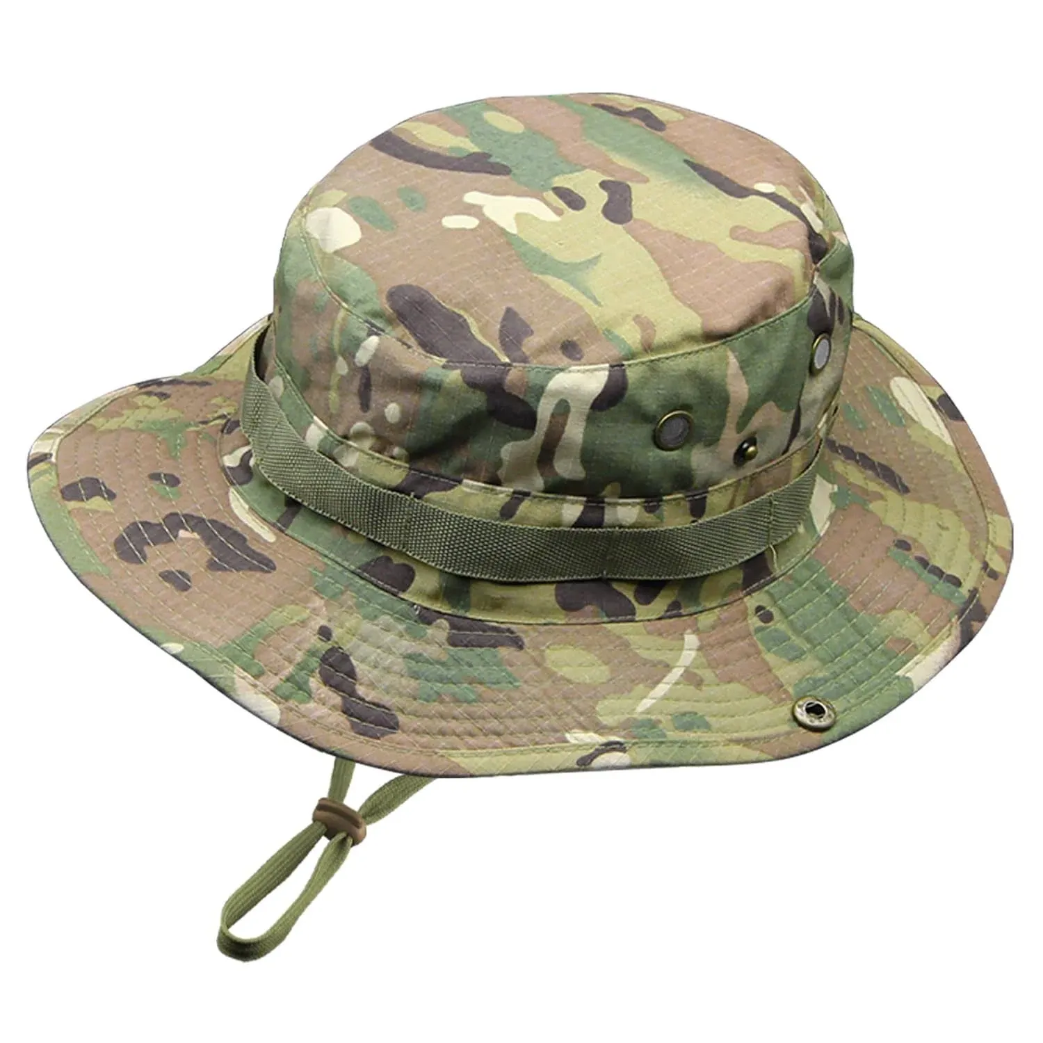 Camo Wide Brim Bucket Hat