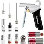 Hromee High Flow Air Blow Gun Kit with Nozzles Tips and Extensions, 13 Pieces 