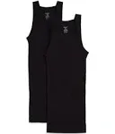 2(X)IST Men's Essential 2 Pack Square-Cut Tank - Black