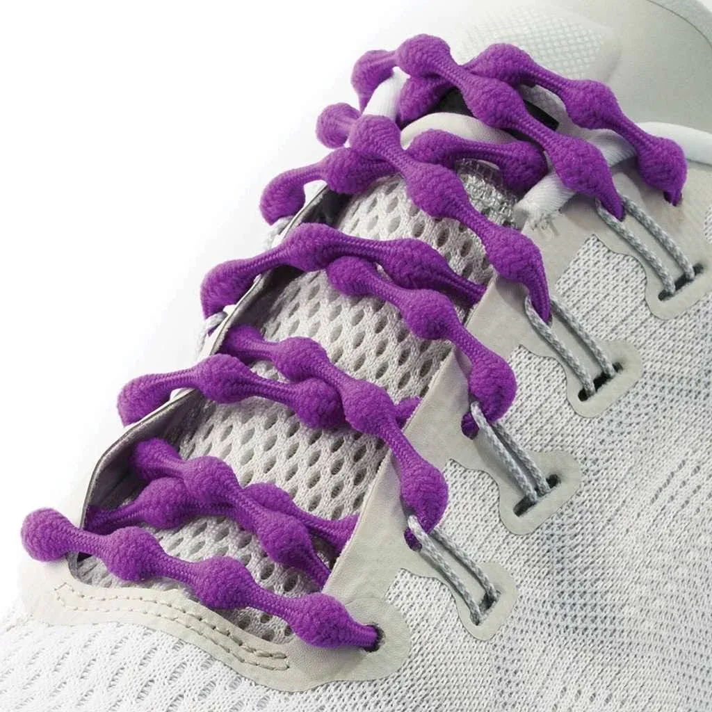 Caterpy Run - No-Tie Shoelaces, Standard - 30in / 75cm / Purple Haze