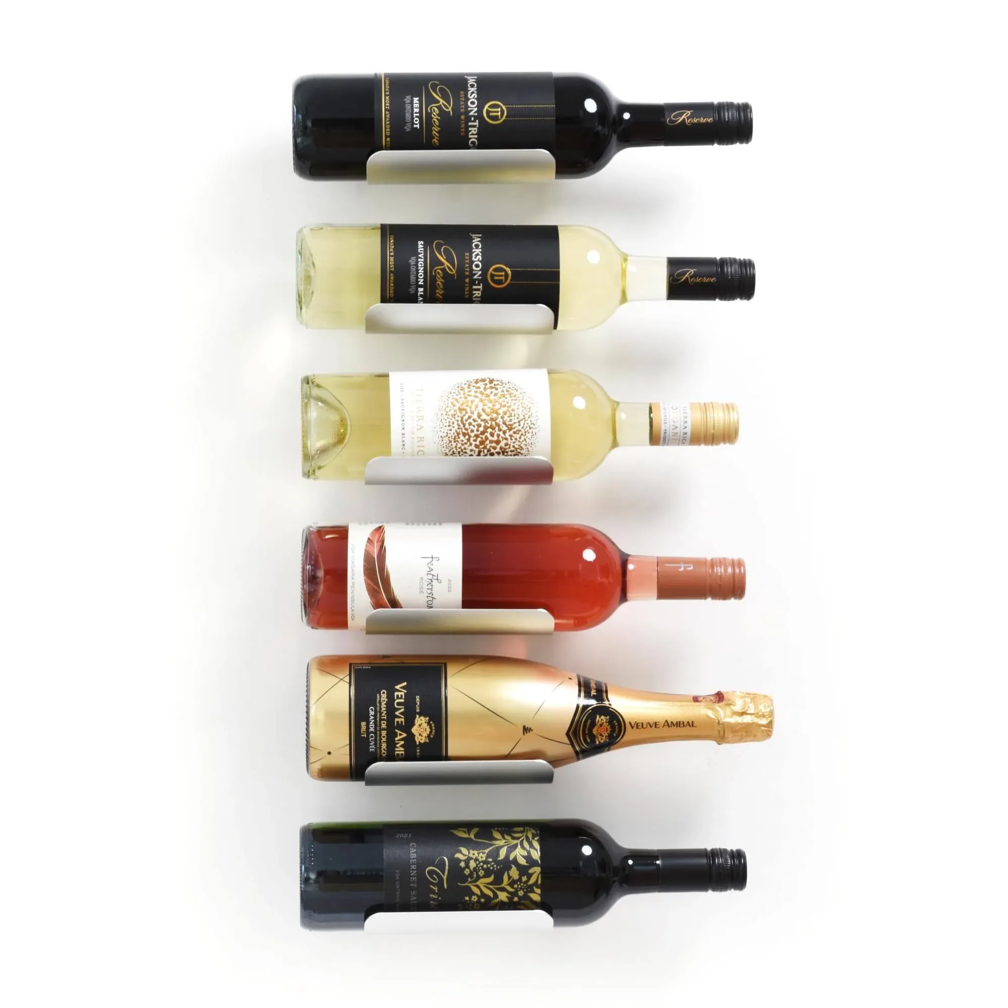 Wall Mounted Wine Rack Set of 6