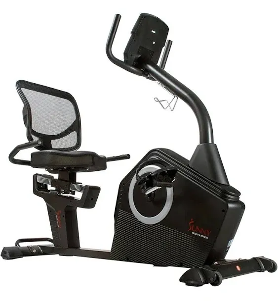 Sunny Health &amp; Fitness Recumbent Bike with Programmable Display