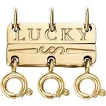 OHINGLT Lucky Necklace Layering Clasps Separator for Stackable Necklaces Chains,18K Gold and Silver Plated Multiple Necklace Clasps and Closures for