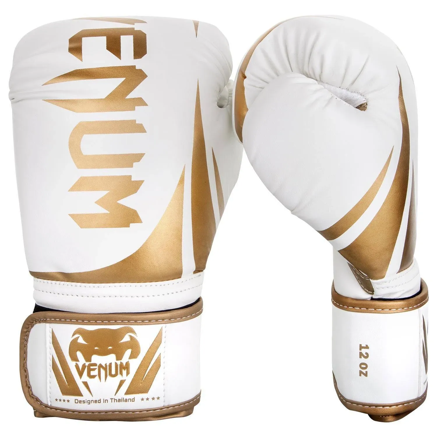 Venum Challenger 2.0 Boxing Gloves - White/Gold - 14 oz - Venum