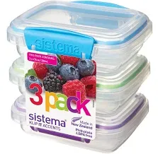 Sistema KLIP IT Accents Collection Food Storage Containers, 6.7 oz./0.2 L, Co...