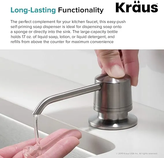 Kraus KSD-31 Kitchen Soap Dispenser - Stainless Steel