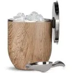 Snowfox Stainless Steel Ice Bucket with Lid and Scoop – Teak