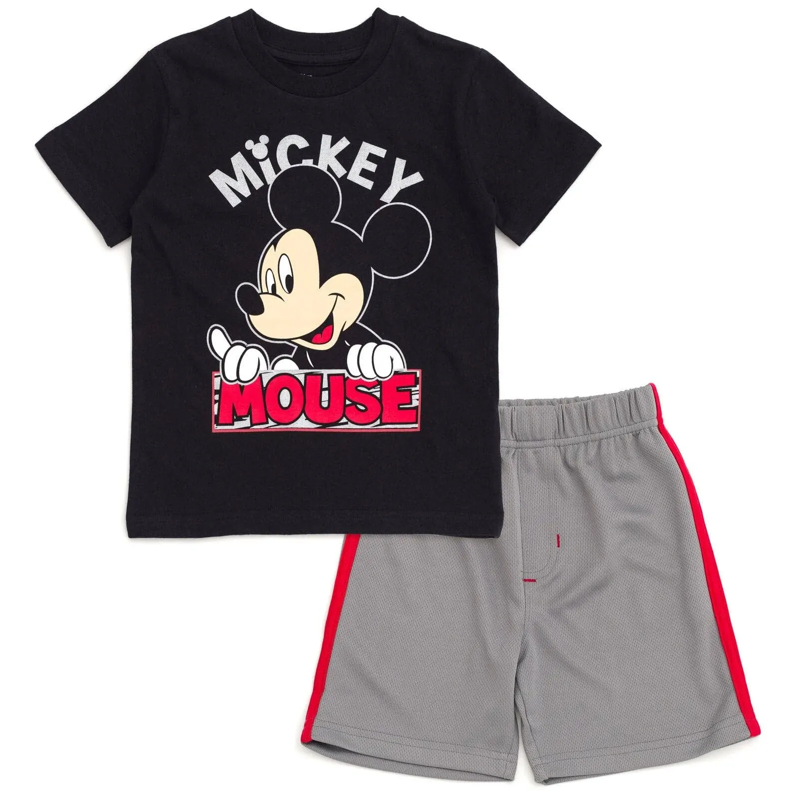 Disney Mickey Mouse Infant Baby Boys T-Shirt and Mesh Shorts Outfit Set Infant to ...