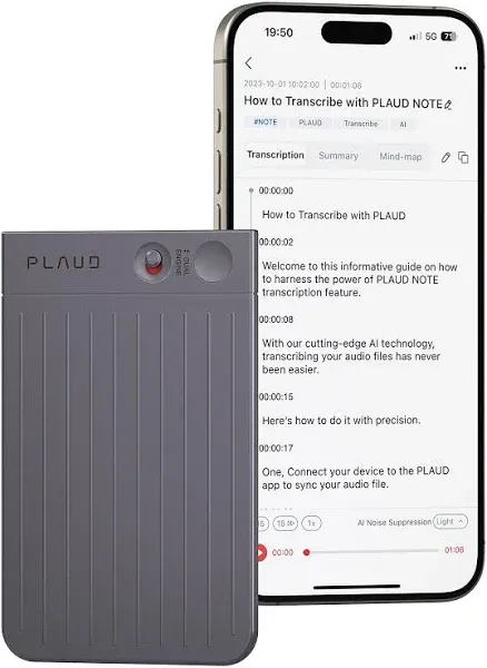 PLAUD Note EMPowered Ai Voice Recorder - Black