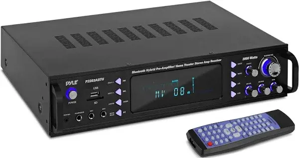 Pyle 4-Channel Bluetooth Home Power Amplifier