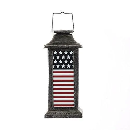 Garden Decorative Solar Lanterns Outdoor Waterproof Hanging Lamp,American Flag