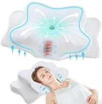 DONAMA Cervical Pillow for Neck Pain Relief,Contour Memory Foam Pillow,Ergono.<wbr/>..