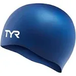 New in Box TYR Adult Silicone Swim Cap Navy Blue Swimming Pool LCS Summer