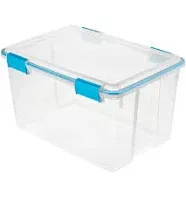 Sterilite 32 Quart Clear Plastic Organization Storage Container 8 Pack