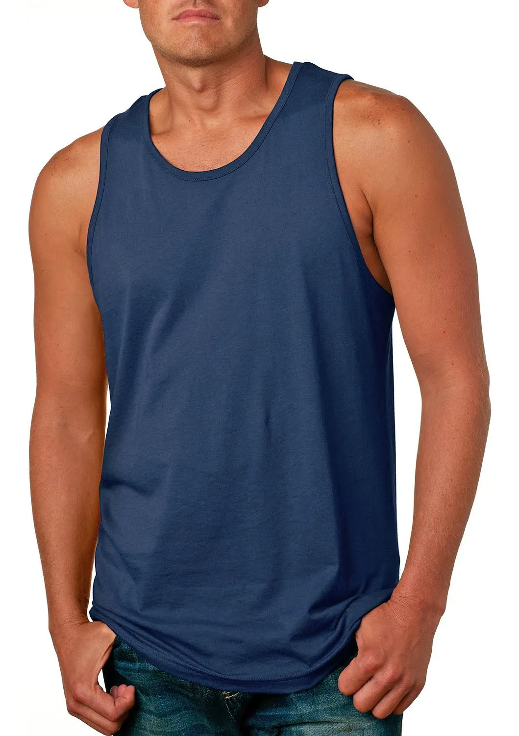 Next Level Apparel mens Next Level Premium Jersey Tank(3633)-TURQUOISE-L