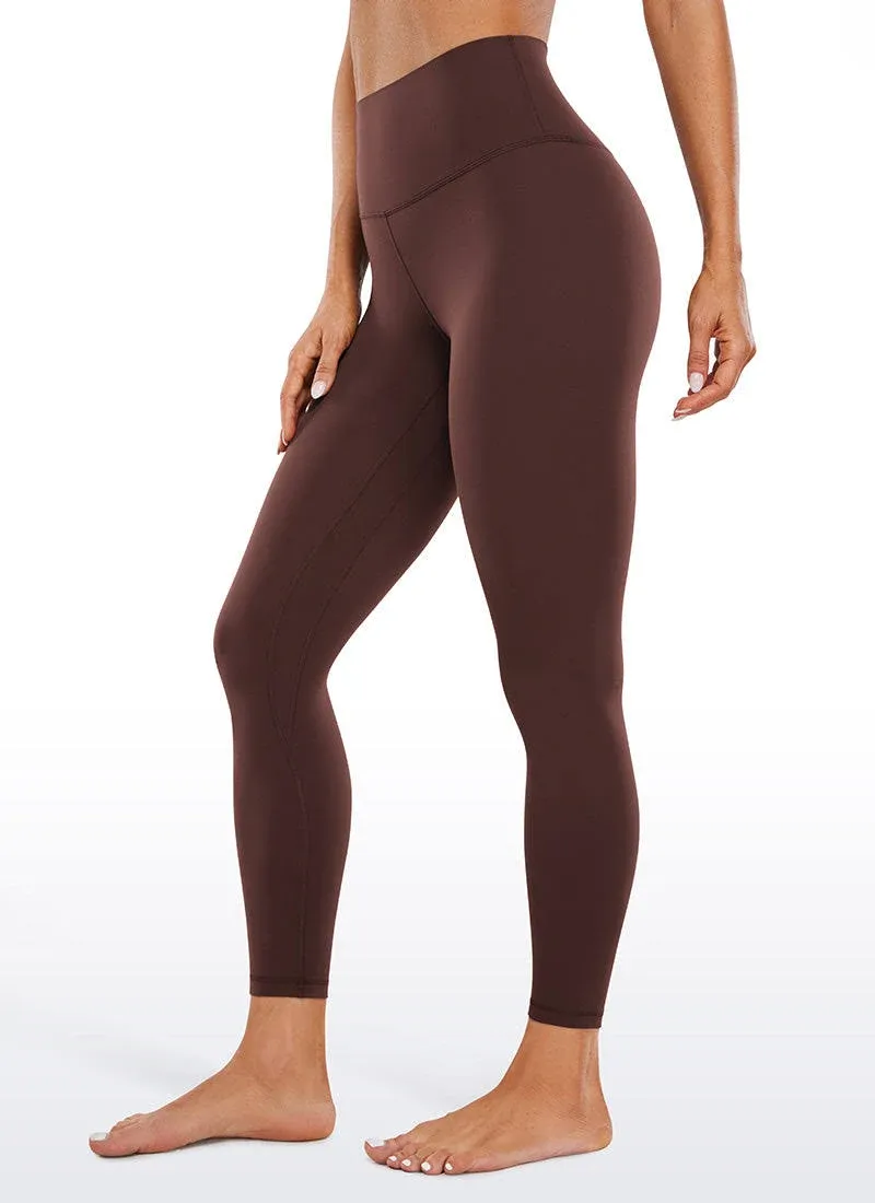 CRZ Yoga Womens Butterluxe High Waisted Double Seamed Yoga Leggings 25" Taupe / L